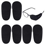 AIEX 6pcs Eye Patches for Glasses, Reusable Non-Woven Fabric Eye Patch to Cover Left Right Eye Improve Vision for Kids' & Adults' Lazy Eye Amblyopia Strabismus (Black, Large Size)