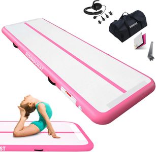RISINGUKST Air Gymnastics Mat, Rose, 200x100x10cm