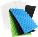 LTWHOME Value Pack of Large DIY Poly Coarse Fine Foam Filter Pads Set Fit for Aquarium Pond(Pack of 7)