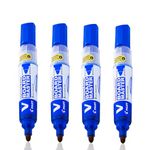 Pilot V Board Master Medium Bullet Tip Liquid Ink Pen with Replacable Tip & Ink Cartridge | Blue Ink, Pack Of 4