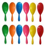 AOVNA 12Pcs Maracas Shakers Plastic Musical Egg Shakers Mexican Fiesta Party Favors Musical Fun Party Decoration for Maracas Instruments Party