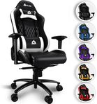 KLIM Esports Gaming Chair with Back & Head Support + Ergonomic Computer Chair with Adjustable Armrests + PU Leather + Very Robust Gamer Chair for Adults + New Version Office Chair - White