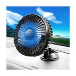 CGEAMDY Car Fan, Electric Auto Cooling Fan for Dashboard & Windshield, Suction Cup Cooling Air Fans, Speed Regulation USB Powered Portable Vehicle Fan, Vehicles Universal（Suction Cup）