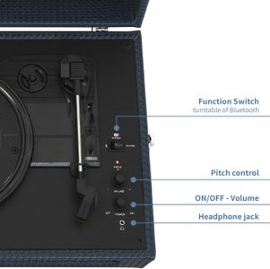 Crosley Voyager Bluetooth Turntable – Navy