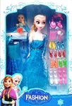 CREATURE Fashion Doll with Dresses Makeup and Cute Doll Accessories | Doll Toy Set with Movable Joints (CRE-DOLL-02-BLU) (Elsa)