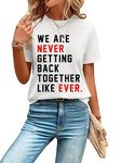 SODSHY We are Never Getting Back Together Like Ever Shirt Country Concert Outfits for Women (White,XL)