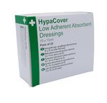 Safety First Aid Group Group HypaCover Low Adherent Dressing Pads for Wounds Absorbent Dressing, 10x10cm (Pack of 25)