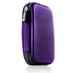 Duronic Hard Drive Case HDC2 /VT Violet Portable EVA Storage Pouch for External Hardrive Disk and Cables Lightweight Protective Cases Suitable for WE/Western Toshiba Buffalo Hitachi Seagate Samsung