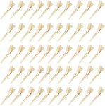 50 Pieces Single Prong Hair Clips, BetterJonny Gold Section Hair Clips 1.75 Inches Curl Clips Metal Alligator Clips Hair Pins for Hair Salon Hair Extensions