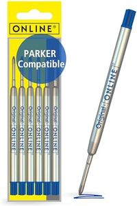 Ballpoint Pen Refills from Online, International Standard Large Capacity Refills, line Width M, indelible, Set of 6 Ballpoint Pen Refills