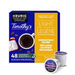 Timothy's Certified Breakfast Blend K-Cup Pods for Keurig Coffee Makers, Box of 48