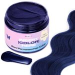 INH Semi Permanent Hair Color Royal Sapphire, Color Depositing Conditioner, Temporary Hair Dye, Tint Conditioning Hair Mask, Safe, Blue Hair Dye - 6oz