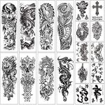 Aresvns Sleeve Tattoo for Men and Women,8 Sheets (L19“xW7”) Full Arm Temporary Tattoo and 10 Sheets Half Arm Tattoo,Realitic Fake Tattoo Stickers Waterproof and Long Lasting for Adults and Kids