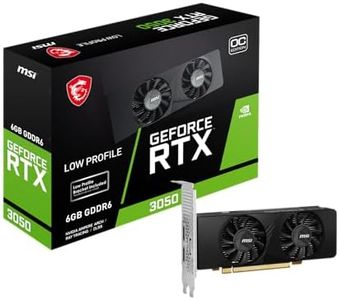 MSI GeForce RTX 3050 LP 6G OC - 6GB GDDR6 Memory, 96-bit, 14 Gbps