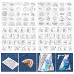 100 PCS Hand Sewing Stabilizers, Stick and Stitch Embroidery Paper, Embroidery Transfer Paper, Water Soluble Stabilizer for Embroidery with Flower Plant Patterns for Home Hand Sewing Lover Beginners