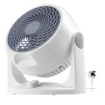 Iris Ohyama Woozoo Table Fan, 23㎡, Desk Fan, White, 3 Speeds, Silent, Quiet, Portable, For Bedroom, Living Room, Kitchen, Air Circulator, Small, Cooling, Powerful, PCF-HD18N