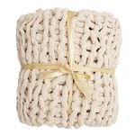 Luxury Chunky Knit Blanket Throw, 120x180cm Beige Knitted Blanket, Handmade Giant Thick Soft Cozy Warm Chenille Blanket Throw for Bed Chair Couch Sofa, Yoga Mat Rug Home Decor Gift, Machine Washable