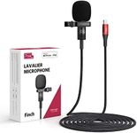 PIXEL Professional Lavalier Lapel Microphone for iPhone iPad, Lav Mic Omnidirectional Condenser Mic for Vlog, Interview, YouTube, Fit for Lightning Devices, Apple MFi-Certified (6.5ft/2m)