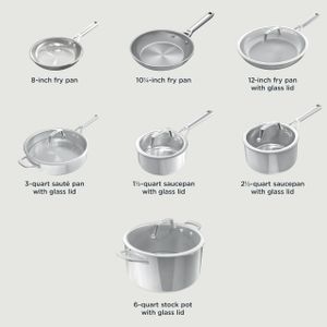 Ninja EverClad 12-Piece Cookware Set – Stainless Steel Pots & Pans