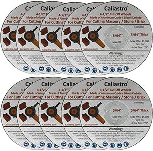 10 Pack – 4 1/2 Cut Off Wheel Concrete Grinding Wheel for Cutting Masonry Stone Brick Block - Compatible with All 4 1/2 inch Angle Grinder - Caliastro