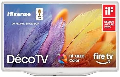 Hisense 32-Inch S5 DécoTV Series QLED FHD Smart Fire TV (32S5QF, 2025 Model) - Versatile Fit, Hi-QLED Color, Art-Inspired Design, Fluid Central Stand, DTS Virtual: X, Stream Live TV Without Cable