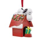 Hallmark Collectable Peanuts Snoopy on Doghouse Ornament, Snoopy Decoration, Christmas Hanging Ornament, Gifts for Christmas, Peanuts Comics