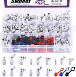 Swpeet 245Pcs SAE & Metric Grease N