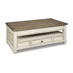 Signature Design by Ashley Realyn Lift Top Cocktail Table, White/Brown