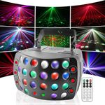 Party Lights DJ Disco Lights, Eagou Diary DJ Lights 3 in 1 Stage Lights 36W Disco Light 20 Modes Stage Lighting DMX512 Rave Lights Sound Activated LED Party Lights with Remote for Disco Home DJ Bar