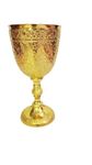 Bona Fide Brass Goblet Embossed Design,Premium Goblet Champagne Flutes Coupes Wine Drinking Glass,Tumbler Cups for Water j