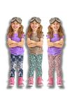 NIK & KNIT Premium Stretchable Printed Leggings for Girls/Kids | Combo Legging | Multi Purpose Bottom Wear (Top/Tshirt NOT Included) (Pack of 3 Leggings)