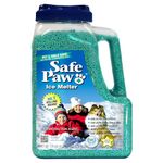 Safe Paw, Dog/Child/Plant Pet Safe Ice Melt with Traction Agent, 8lb, 100% Salt-Free/Chloride-Free, Non-Toxic, Fast Acting, Lasts 3X Longer