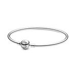 PANDORA Sterling Silver Bangle with Bead Clasp 590713