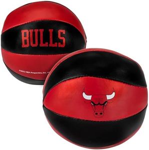 Franklin Sports NBA Chicago Bulls Toy Basketballs - 2 Pack of Kids Soft Mini Basketballs for Over The Door + Indoor Hoops - NBA Fan Shop Kids Soft Toy Basketballs - (2) Mini Balls Included