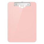 Hnogri Plastic Clipboard, Pink Clipboard Standard A4 Letter Size Clipboards for Nurses, Students, Office and Women, Clipboard with Pen Holder and Low Profile Clip, Size 12.5 x 9 Inch, (Pink)