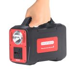 SR Portables 130W Power Station Generator Perfect for Camping, Road Trips, Emergency Power, and More 2 USB A, 1 DC, and 1 AC Port, 1.5W inbuilt LED Torch Light & 5W inbuilt LED Lamp (Thia Red)