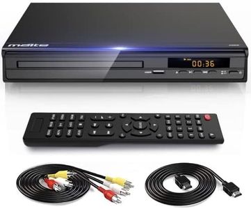 DVD Player, HDMI AV Output, All Region Free CD DVD Players for TV, DVD Players with NTSC/PAL System, Supports Mic's & USB Input, Package Includes HDMI/RCA Cables and Remote Control(No Battery)