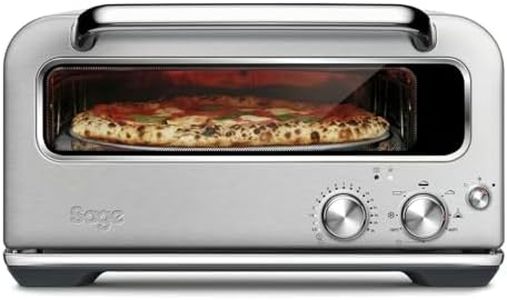 Sage - The Smart Oven Pizzaiolo - Pizza Oven - Brick Oven Performance for Wood Fired Style, Brushed Stainless Steel