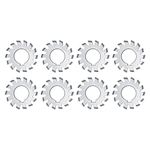 8Pcs 1-8 Involute Gear Cutters for Milling Machine High Speed Steel Disk-Shaped 20° Pressure Angle M1