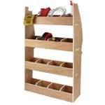 Van Racking Unit Tool Storage Ply Toolbox Shelves Shelving Rack Organiser Removable Dividers Driver & Passenger Side 4 Shelves 16 Compartments 12mm Thick Plywood 116 x 67.5 x 28.5cm FREE Fixings