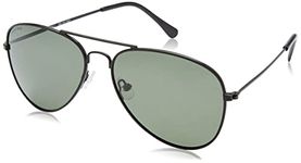 Fastrack Men's Polarized Green Lens Pilot Sunglasses (Medium)