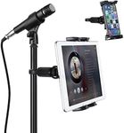 JUBOR Tablet Mounts for Microphone Stands, Microphone Tablet Holder, Mic Music Stand for iPad, iPad Pro, iPad Mini, 2, 3, iPad Air, iPhone Smartphone 4.7-12.9" Tablets