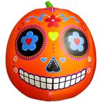 VIKIMORA 8 Foot Halloween Inflatable Pumpkin Decoration for Outdoor Yard,Halloween Blow up Giant Pumpkin Funny Face Lighted up Decor Day of The Dead Inflatable Garden Holiday Party Display Decor