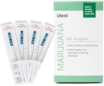 UTest THC 15 ng/mL Home Drug Test Strips - Easy-to-use, Low Detection THC Test Kit, Single Use (4-Pack)
