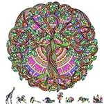 ZenChalet - Tree of Life Jigsaw Puzzles for Adults 200 Piece - Wooden Jigsaw Puzzle for Aduls, Perfect as Tree of Life Puzzle Gifts, Uniquely Shaped Pieces - Mind Puzzle for Adults
