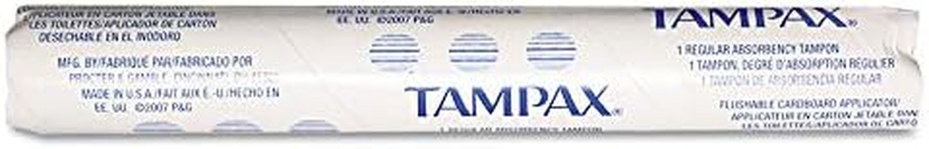 Tampax 10073010025001 Original Regular Absorbency Tampons for Vending Machines (500-Piece/Carton)