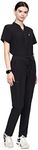 Uniforms World Horizon Scrubs Set for Women — Suit Stretch Top & Straight Pants with Multi Pocket, Yoga Waistband, 9 Pockets, Anti-Wrinkle