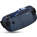 Sofore Passport Money Belt Waist Belt with RFID Blocking Technology,Hidden Traveling Bumbag Moneybelt Wallet for Women Men,Waist Travel Wallet for Passport Holder Cash Phone,Dark Blue