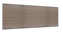 Alion Home Elegant Privacy Screen for Backyard Fence, Pool, Deck, Patio, Balcony and Outdoor Paneling - Include Zip Ties (3 X 8 FT, Walnut)
