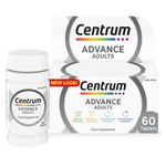 Centrum Advance Multivitamin Tablets for Men and Women, 60 Tablets, Vitamins with 24 Essential Nutrients including Vitamin C, D and Zinc (Packaging and Tablet colour may vary slightly)